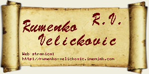 Rumenko Veličković vizit kartica
